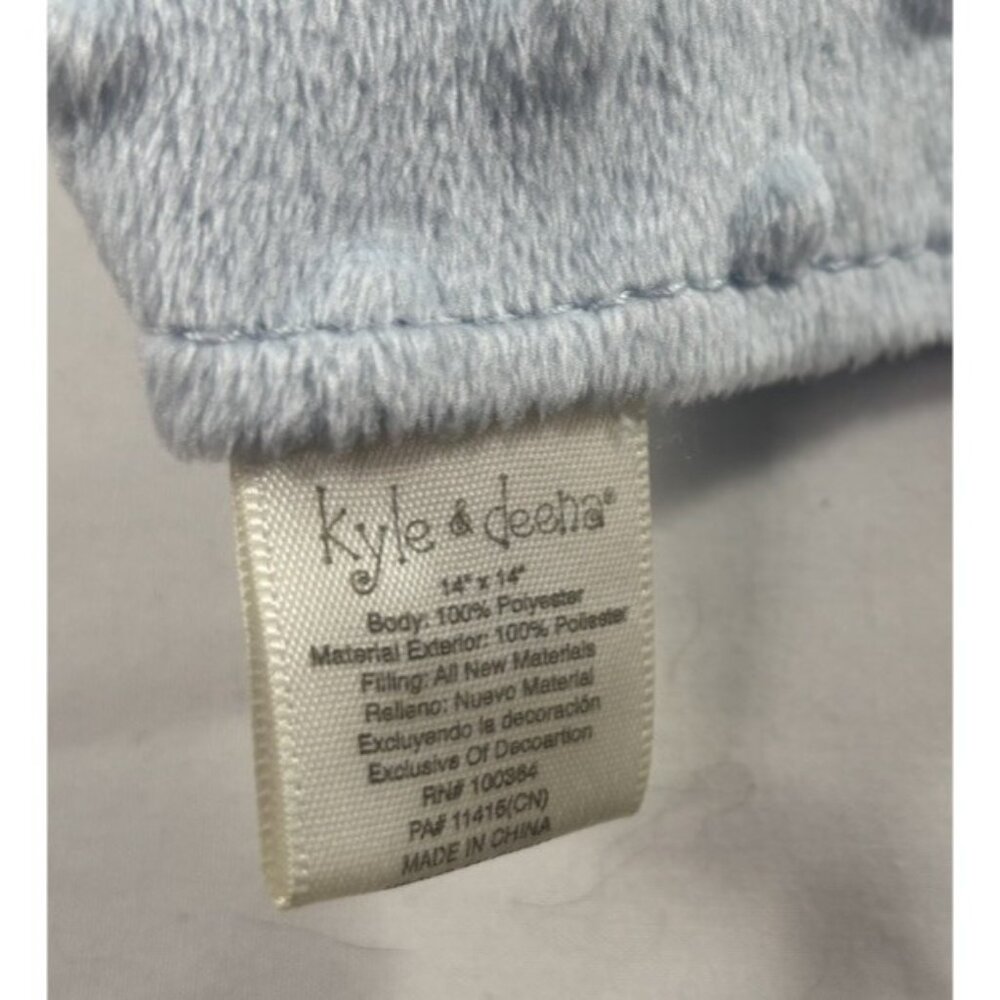 Kyle & Deena Puppy Plush Baby Security Lovey Blanket Blue Minky Dot 14x14 - Picture 6 of 6